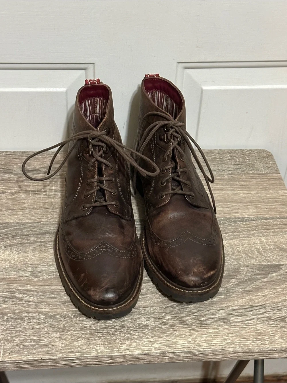 Base London Washed Brown Bower Boots Size US9 Euro 42 Dress Business Casual